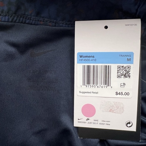 Nike One‎ Womens Dri-FIT Mid-Rise 3" Lined Shorts Sz Medium Navy Blue HF4500-410 - Picture 5 of 8